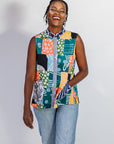 Batik Patchwork Sleeveless Shirt