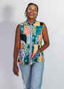 Batik Patchwork Sleeveless Shirt