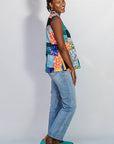 Batik Patchwork Sleeveless Shirt