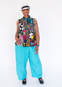Patchwork Sleeveless Shirt