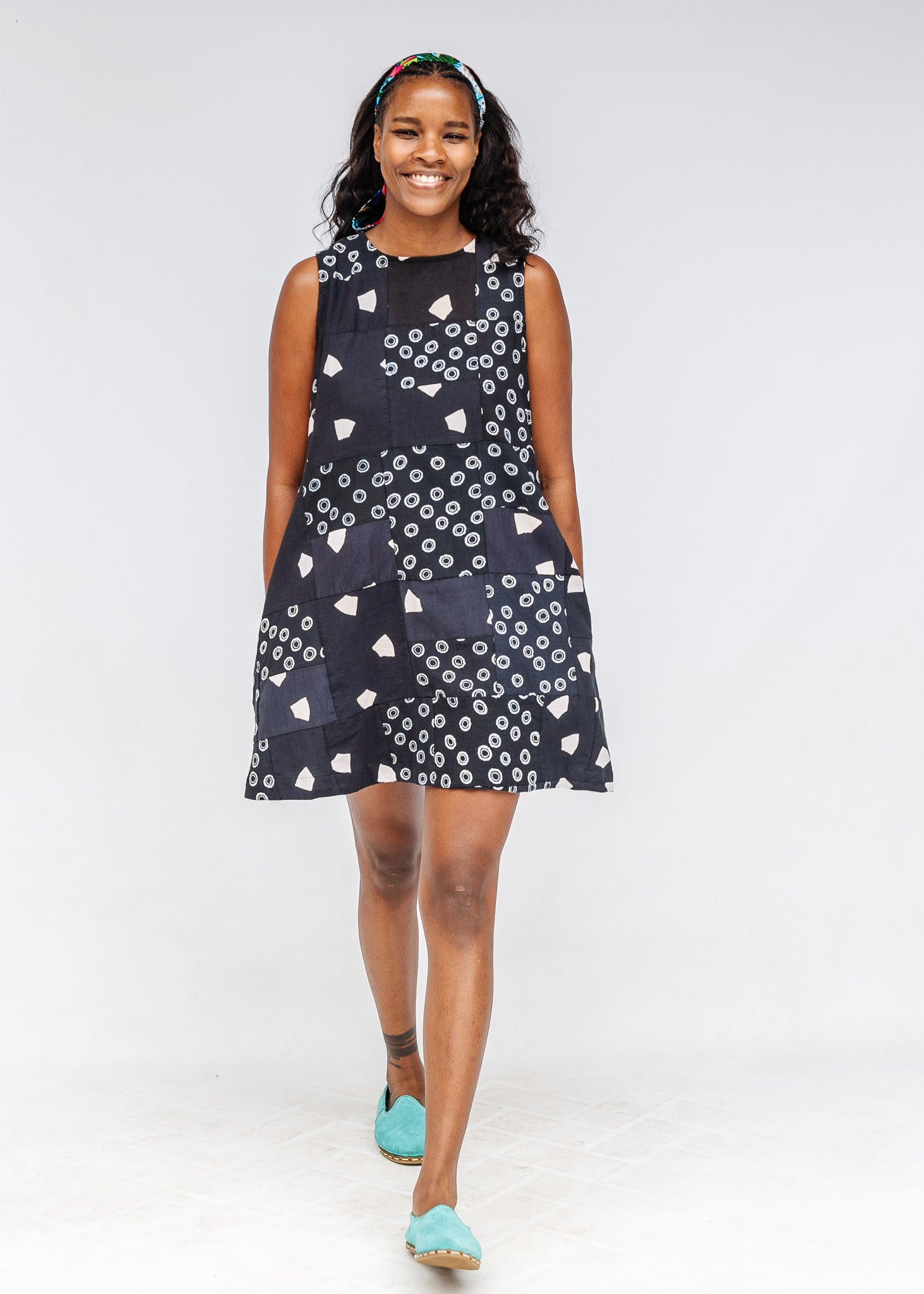 Callisto Patchwork Shift Dress