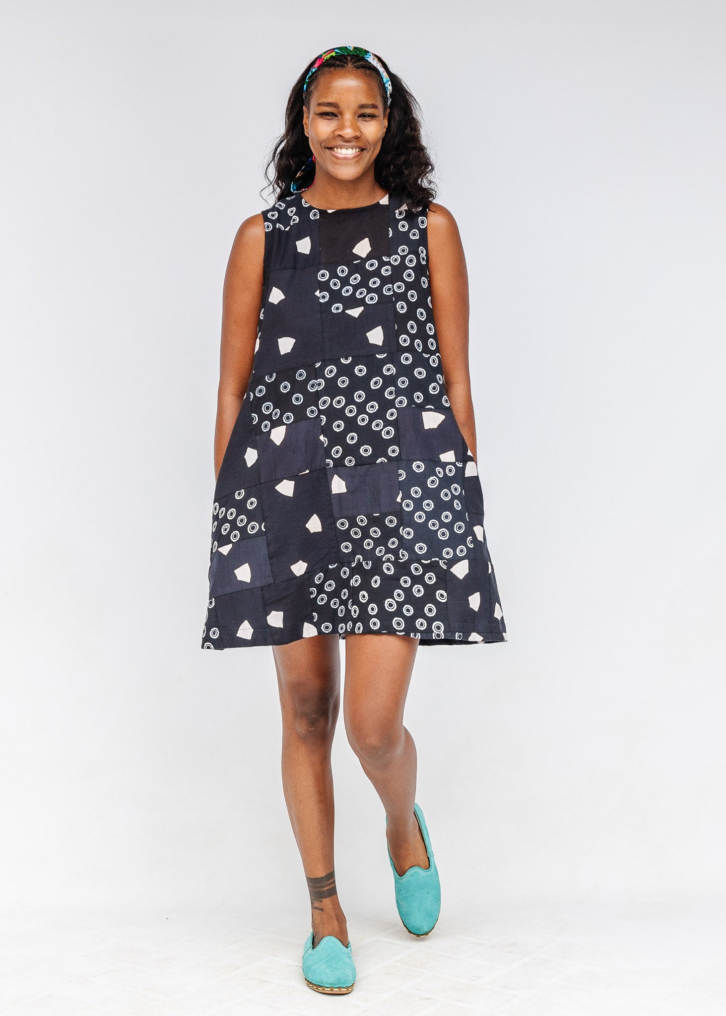 Callisto Patchwork Shift Dress