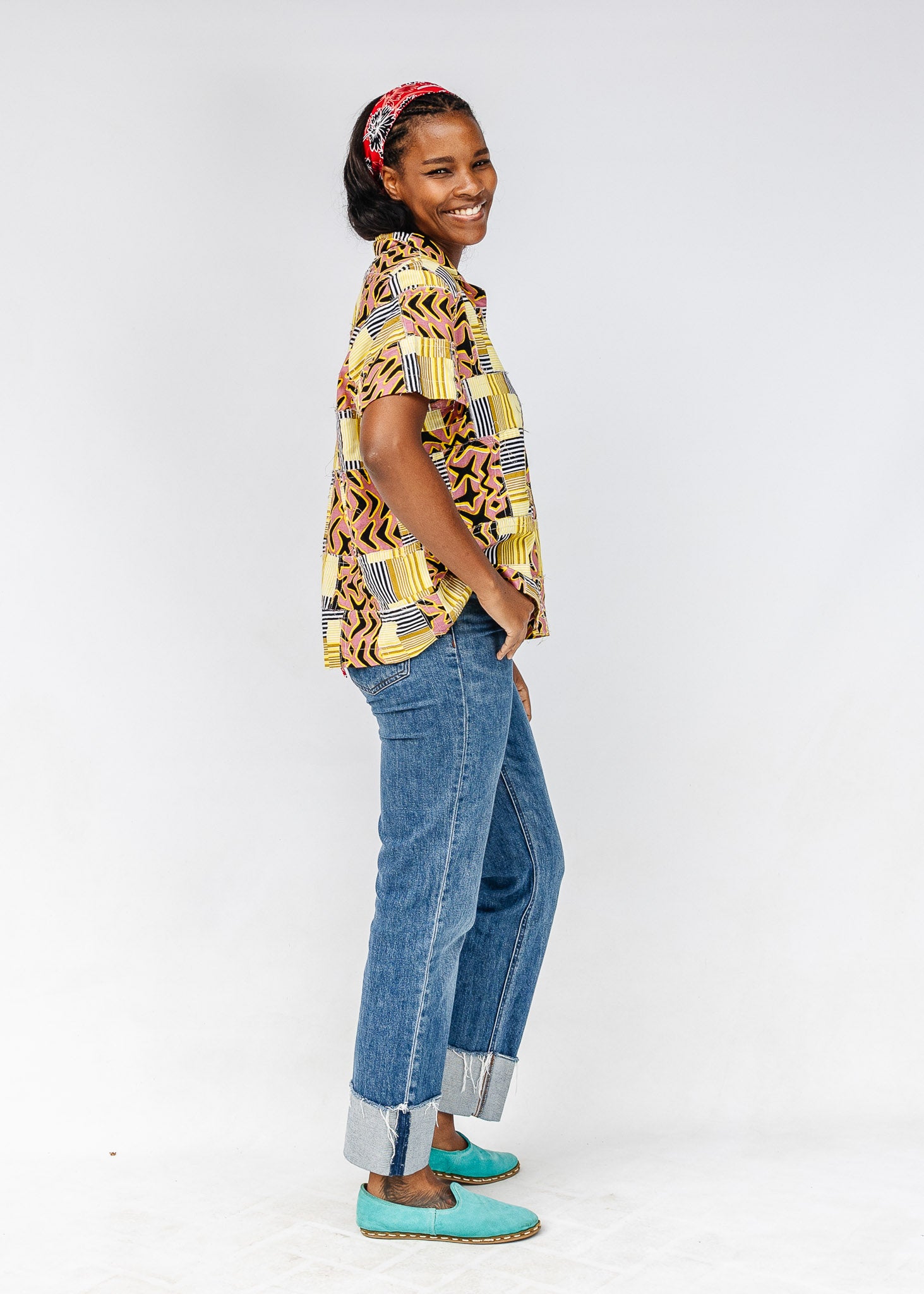 Chasma Relaxed Patchwork Short Sleeved Shirt