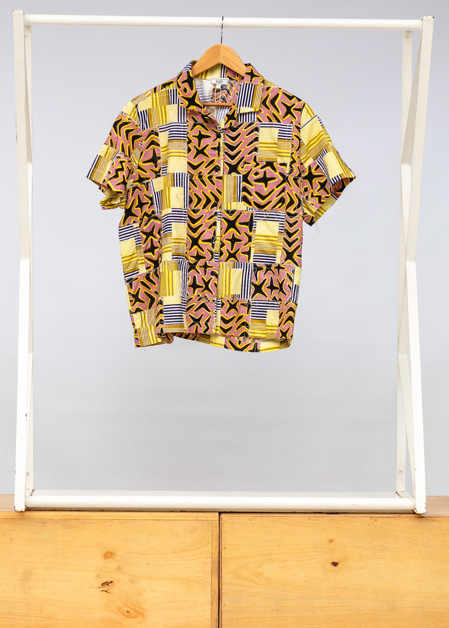 Chasma Relaxed Patchwork Short Sleeved Shirt