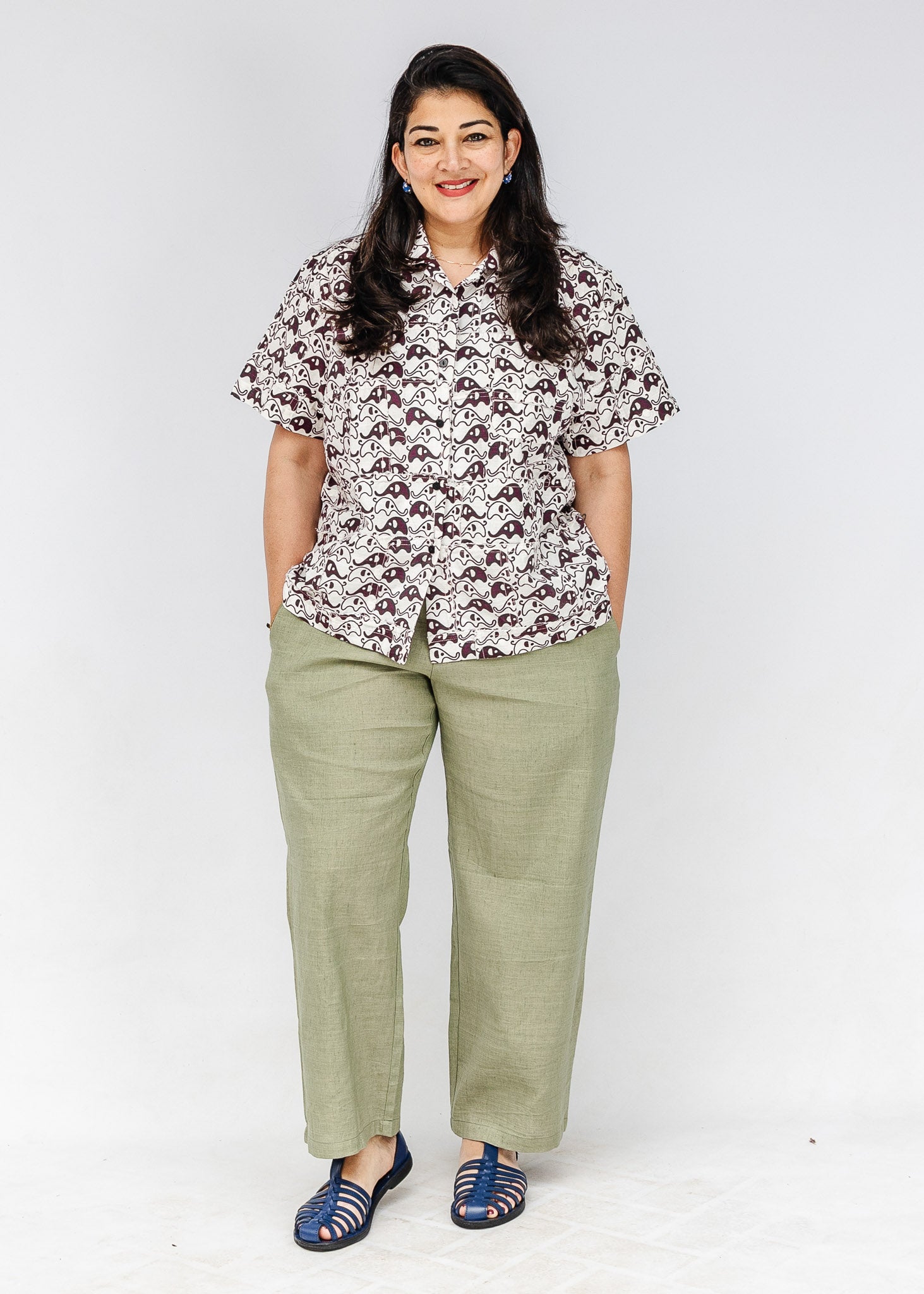 Collective Memory Relaxed Patchwork Short Sleeved Shirt