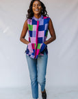 Berry Blast Patchwork Sleeveless Shirt